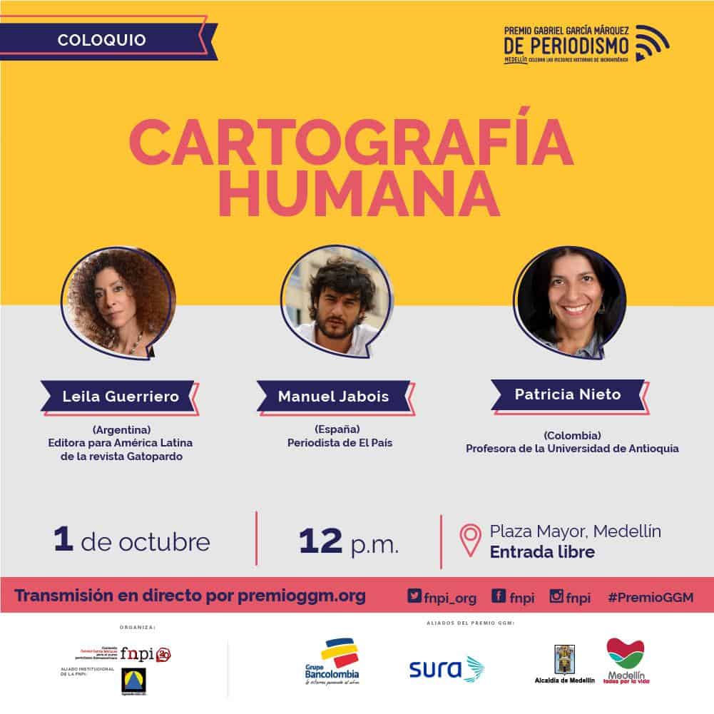 Leila Guerriero en conversación con Manuel Jabois (España) y Patricia Nieto (Colombia).
